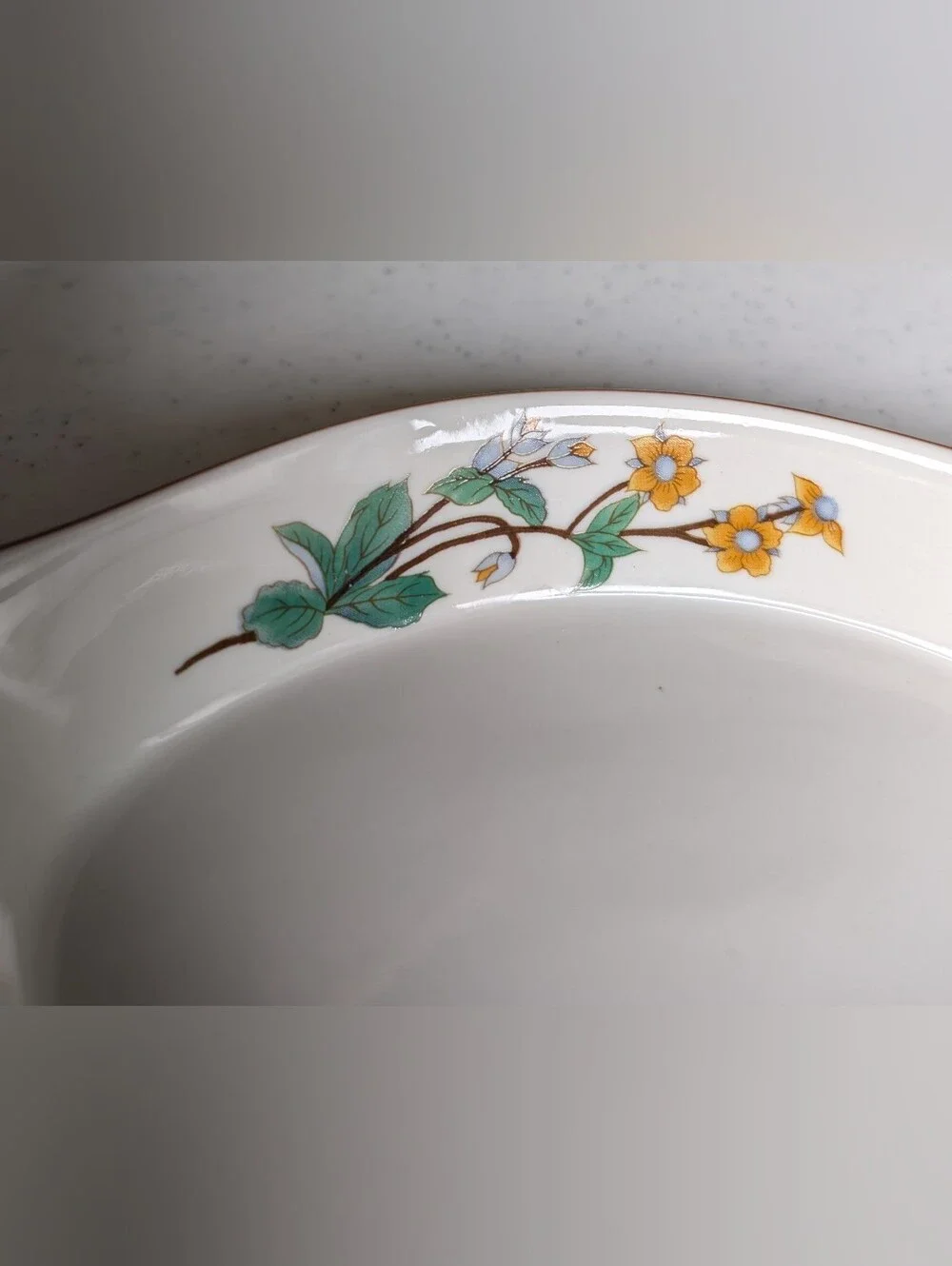 Vintage Citation Woodhill Au Gratin Floral Ceramic Serving Dish 8.5 In Set Of 2